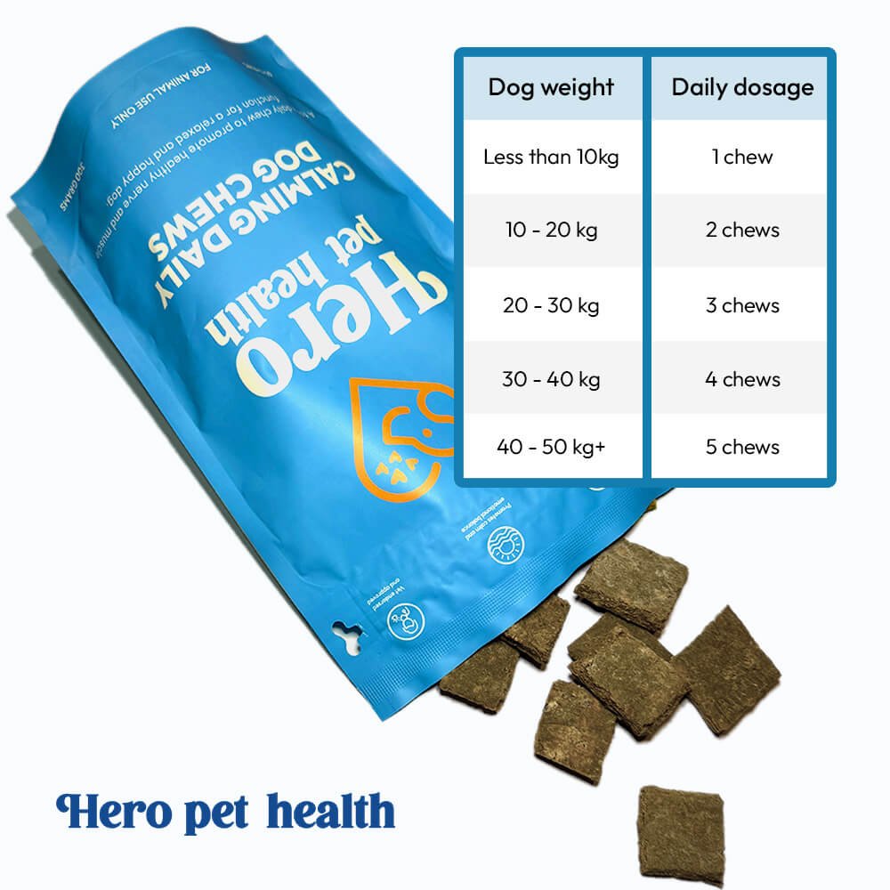 Dog Calming Supplement Chews - Hero Pet Health