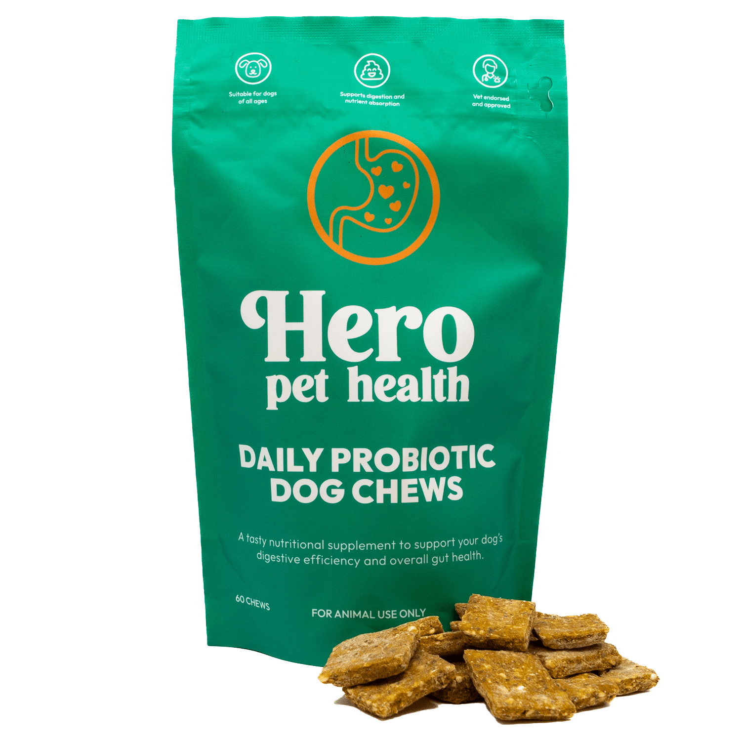 Dog Probiotic Gut Health Chews - Hero Pet Health