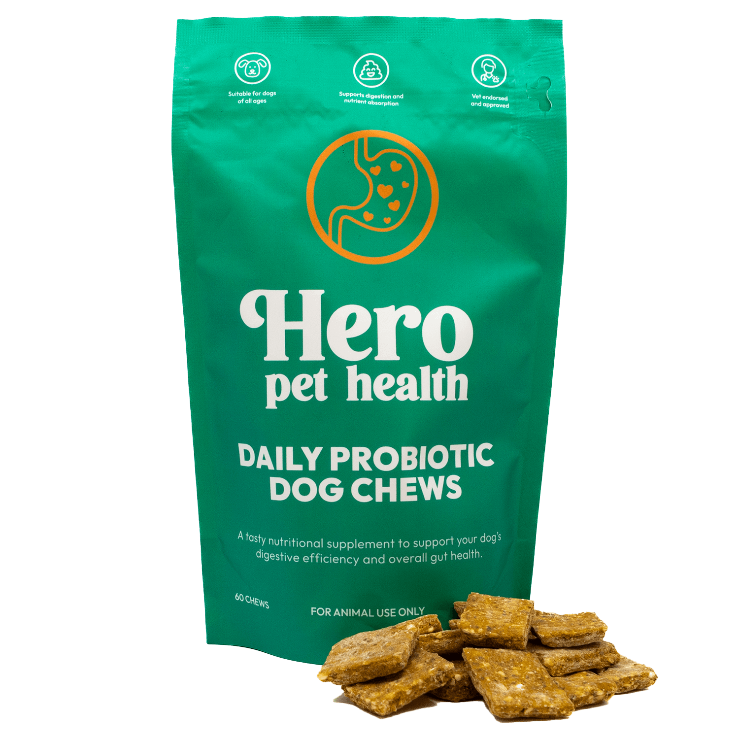 Hero Probiotic Gut Health Chews for Dogs Hero Pet Health