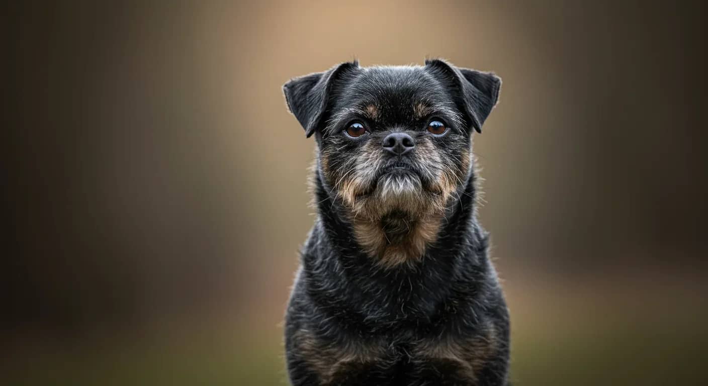 A healthy Affenpinscher dog centered in the frame, showcasing the breed's distinctive features and representing their typical 11-15 year lifespan discussed in the article